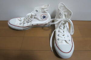 ② CONVERSE コンバース ALL STAR オールスター M7650 HI ハイカットスニーカー 白 23.5㎝ O2402D