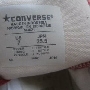 CONVERSE コンバース ALL STAR オールスター M9621 HI ハイカットスニーカー 赤 25.5㎝ O2402Dの画像6