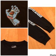 着用少な目.美品☆サンタクルーズ.SKATEBOARDS サイズS 長袖ロングTシャツ.ロンTee 希少4面フルデコ・背面BIGスクリーミングハンド&袖プリ!_画像5