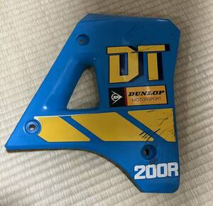 DT200R right side cover 1988 year blue Yamaha YAMAHA beautiful goods screw . fixation .OK