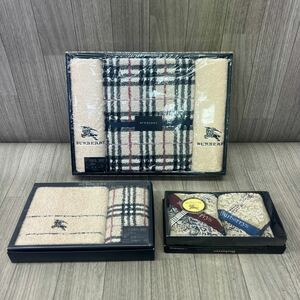 ■ C-110 BURBERRY バーバリー Burberrys バーバリーズ ギフト バスタオル フェイスタオル ウォッシュタオル ノバチェック 未使用保管品