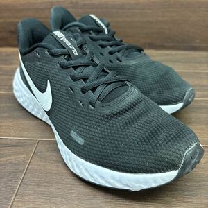 D-44 NIKE ナイキ REVOLUTION レボリューション メッシュシューズ ランニングシューズ カジュアルシューズ ブラック レディース 25cm