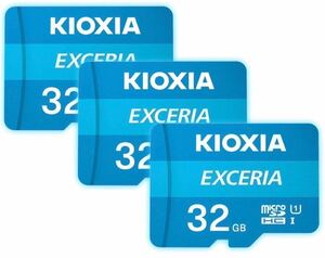 microSD　マイクロSDカード　32GB キオクシア　3枚