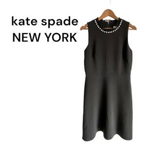 kate spade ケイトスペード ブラックワンピース ドレス ブラック ノースリーブ ブラック 黒 ノースリーブワンピース