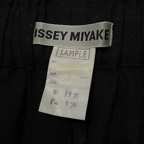 90s 00s ヴィンテージ ISSEY MIYAKE MEN イッセイミヤケ メン ウール フラノ イージー ラップパンツ スラックス ワイドシルエット ブラックの画像9