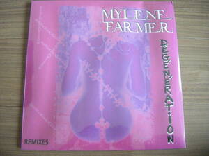 ★[未開封仏原盤12Maxi] Mylene Farmer/Degeneration (Remixes)/4 Version/33 RPM/from 7th Album Point De Suture/ミレーヌ・ファルメール