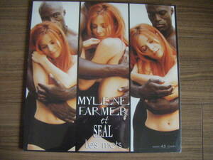 ★[未開封仏原盤12Maxi] Mylene Farmer Et Seal/Les Mots/2 Version/45 RPM/from Best Album Les Mots/ミレーヌ・ファルメール + シール