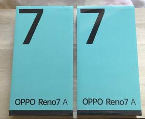 CPH2353　新品未開封　OPPO Reno7 A 色違い２台　宅急便送料込み！　評価の良い方は早期終了！　SIMフリー版　書類付き！