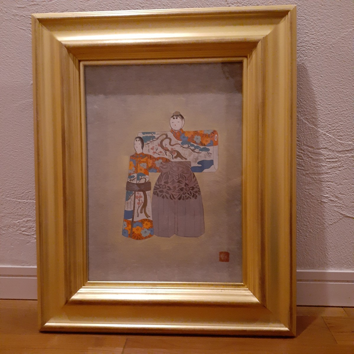 Pintura japonesa Muñeca Hina Shinichi Yamamoto Tamaño del marco aprox. 47, 5 x 38, 5 x 5 cm., cuadro, pintura japonesa, otros
