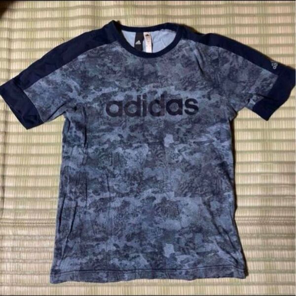 adidas デニム風デザインTシャツ 【Mサイズ】カモ柄