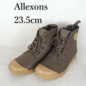 EB4844*Allexons*レディースレインシューズ*23.5cm*茶