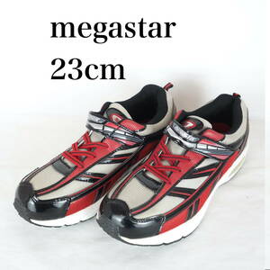 MK4998*megastar*ジュニアスニーカー*23cm*黒・赤