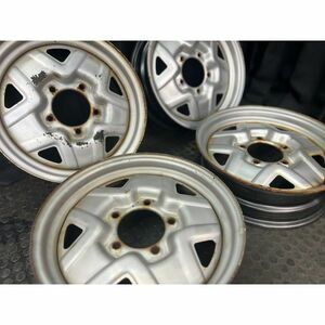 スズキ ジムニー純正スチール/鉄ホイール 16x5J 5穴 139.7 +22 Φ108 4本SET◇中古 若干の傷,サビあり◇愛知郡愛荘町東円堂手渡し可