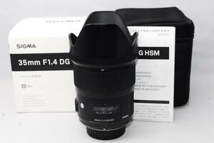 ◆美品◆ シグマ SIGMA 35mm F1.4 DG HSM Art レンズ 単焦点 広角 ニコンFマウント用 ★動作確認済み★ コンディション良好！