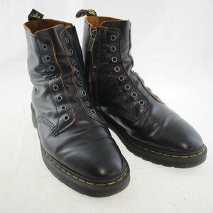 ◆ Dr.Martens / ドクター マーチン 1460LL 8ホールブーツ 表記サイズ：UK10 サイドジップ ブラック系 144480