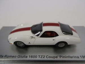 現状品 ミニカー KESS アルファ・ロメオ GIULIA 1600 TZ2 クーペ ピニンファリーナ 1965 ホワイト 1/43 Alfa Romeo Giulia WHITE ケス k10