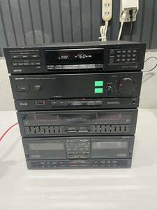 シャープ　SHARP CD-800-BK コンパクトディスクステレオ　デッキレシーバー部　カセットデッキ 