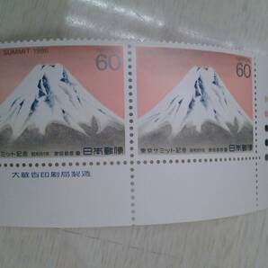 東京サミット記念 未使用 切手 富士山 60円×2枚  No.62の画像1