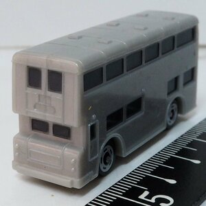 ポケット トミカ【２階建 ロンドバス 灰色グレー LONDON BUS】プラ製ミニカー景品プライズ非売品■タカラトミー タイトー【中古】送料込