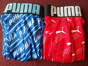 ボクサーパンツ ボクサーブリーフ L 2枚 下着 パンツ メンズ PUMA プーマ 赤 レッド 青 ブルー