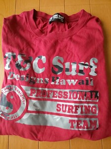 長袖 Tシャツ 160 長袖Tシャツ 長T 赤 レッド カットソー T&C Surf 迷彩