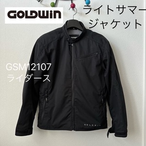 【美品多機能】GOLDWIN 　ライダースジャケット　ゴールドウイン　定価3万　今から準備を　ブラック　バイク　ツーリング　バイカー