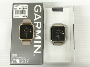 K12-409-155【中古美品】ガーミン GARMIN Venu Sq 2 Music フィットネスGPS スマートウォッチ Suica対応 箱/スタートマニュアル/ケーブル付