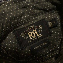 【名作】 RRL Black Indigo Polka Dot Shirt 【S】 インディゴブラック ポルカドットシャツ 漆黒 チンスト 総柄 ヴィンテージ Ralph Lauren_画像3