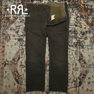 【激渋】 RRL Frisco Canvas Duck Trousers 【32×32】 フリスコ キャンバスダック トラウザー 墨黒 サスペンダー 港湾労働者 Ralph Lauren