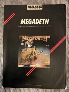 【スコア】Megadeth 「so far,so good…so what! ギタースコア　タブ譜付