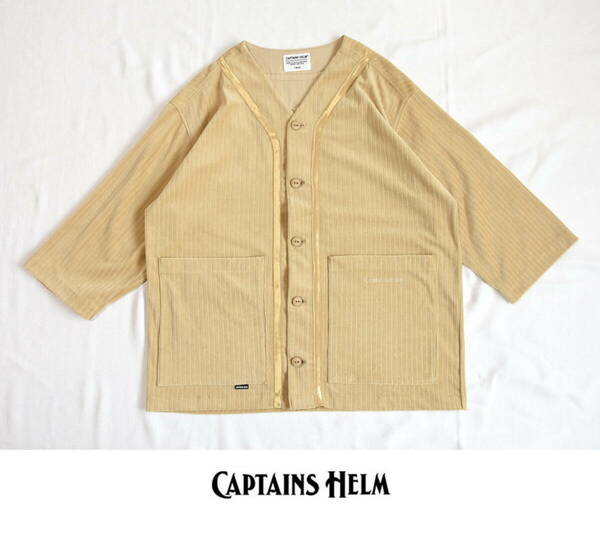 Captains Helm（キャプテンヘルム） ベロア ベースボール シャツ LARGE　定価26,400円