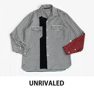 裏原レア！UNRIVALED（アンライバルド）アナーキーチェックネルシャツ sizeM Y2K