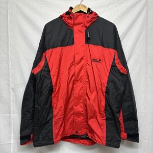 Jack Wolfskin ジャックウルフスキン マウンテン パーカー TEXAPORE ナイロン ジャケット 赤 レッド アウトドア メッシュ XXL b18722