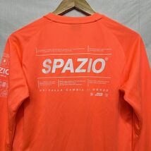 Spazio スパッツィオ ロゴ ロング プラシャツ サッカーウェア GE-0784 プラクティスシャツ 長袖 メンズ 蛍光 オレンジ S b18774_画像5