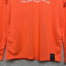 Spazio スパッツィオ ロゴ ロング プラシャツ サッカーウェア GE-0784 プラクティスシャツ 長袖 メンズ 蛍光 オレンジ S b18774_画像3