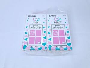 カシオ ルーピー シールカートリッジ 1/4サイズ　2個セット Loopy Casio 未使用