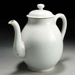 X693. 時代煎茶道具 徳化窯 白高麗 白磁 水注 / 陶器陶芸古美術茶器