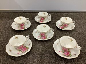 ノリタケ スタジオコレクション Noritake Studio Collection　カップ＆ソーサー 6客セット 薔薇　箱なし