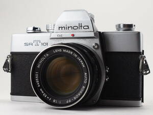 ★訳あり実用品★ ミノルタ MINOLTA SRT101 ボディ 55mm 単焦点レンズセット ★シャッターOK! #TA3174