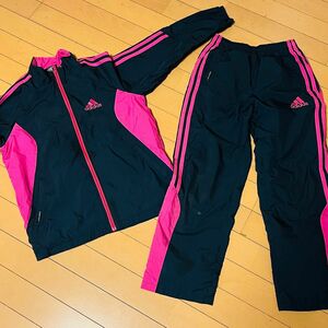 美品！ジュニア140 ジャージ上下セット adidas adidas ウインドブレーカー