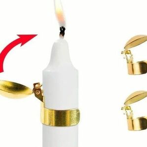 これは便利★自己消火キャンドル消火器、ろうそくの炎を安全に消すための芯炎消火器　2個　ゴールドキャップ