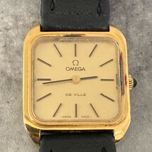 ◆人気◆ OMEGA オメガ Deville デビル ゴールド文字盤 レディース腕時計 アンティーク_画像1