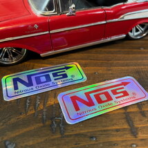 NOS ニトロ アメリカン雑貨 ワイルドスピード STICKER ステッカー キラキラシール NOS-3 赤（RED)._画像3