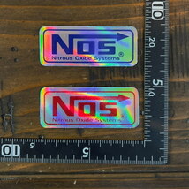 NOS ニトロ アメリカン雑貨 ワイルドスピード STICKER ステッカー キラキラシール NOS-3 赤（RED)._画像2