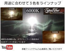 トヨタセラ EXY10用 H3CスマートLEDキット 2灯1セットTypeBlue 30W 6000K ホワイト色_画像6