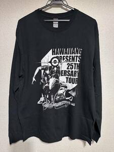 Hawaiian6 ハワイアン6 25thanniversarytourロンT 長袖Tシャツ 黒 L 中古