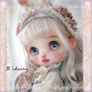 **B’cherry**ミディブライス *.。Easter らびっと.。*モンストドール可動ボディの画像2