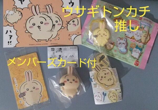 最終 うさぎ とんかち セット ちいかわ クッキー チャームコット + ちいかわ つみキャラ カード シール はさむんです