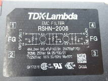 動作未確認 TDK-Lambda TDKラムダ ノイズフィルター RSHN-2006 EMC FILTER 管理6CH0219J49_画像7