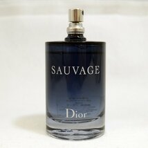 USED品・保管品 Christian Dior クリスチャンディオール 香水 SAUVAGE ソヴァージュ トードトワレ 60ml キャップなし 残量90%程 現状品_画像1